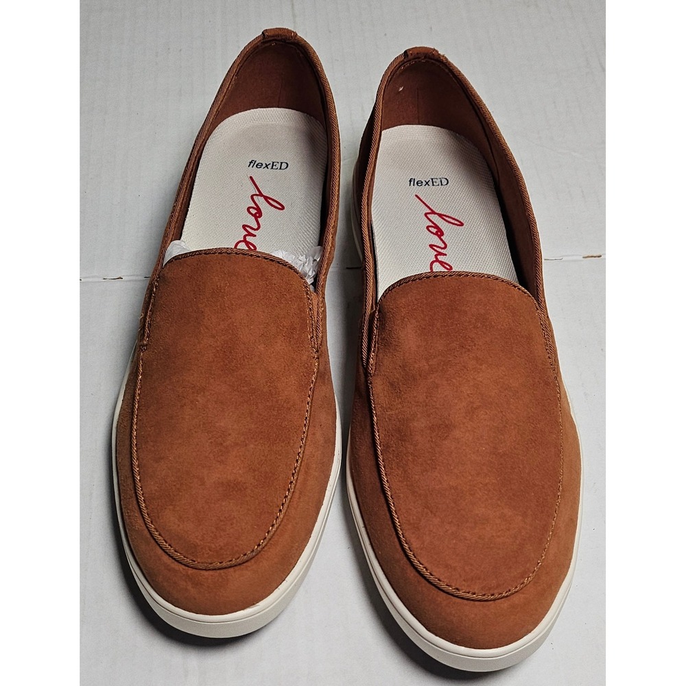 ED Ellen DeGeneres Antona Tan Suede Slip On Sneakers Women 7.5‎ M Loafers Love